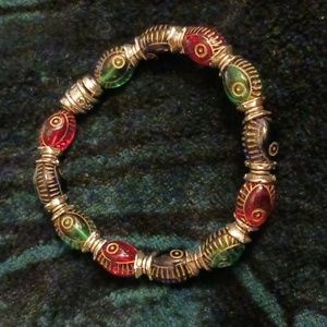 CFC Glass & Sterling bracelet